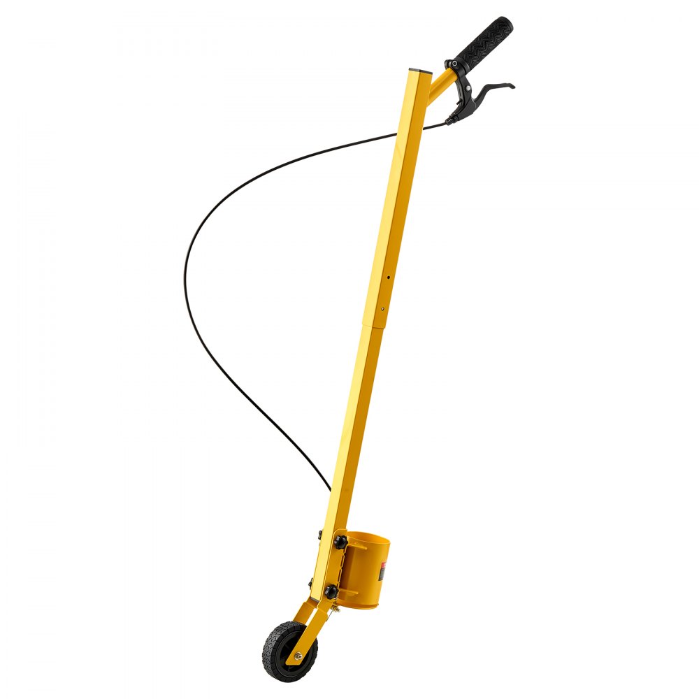 VEVOR Striping Line Painting Wand Heavy-Duty Wheel Marking Paint Wand, For Ground Marking, Parking Lot and Field, Lightweight and Easy to Push, Compatible with Inverted Striping Paint, Yellow