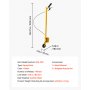 VEVOR Striping Line Painting Wand Heavy-Duty Wheel Marking Paint Wand, For Ground Marking, Parking Lot and Field, Lightweight and Easy to Push, Compatible with Inverted Striping Paint, Yellow