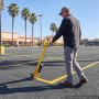 VEVOR Striping Line Painting Wand Heavy-Duty Wheel Marking Paint Wand, For Ground Marking, Parking Lot and Field, Lightweight and Easy to Push, Compatible with Inverted Striping Paint, Yellow