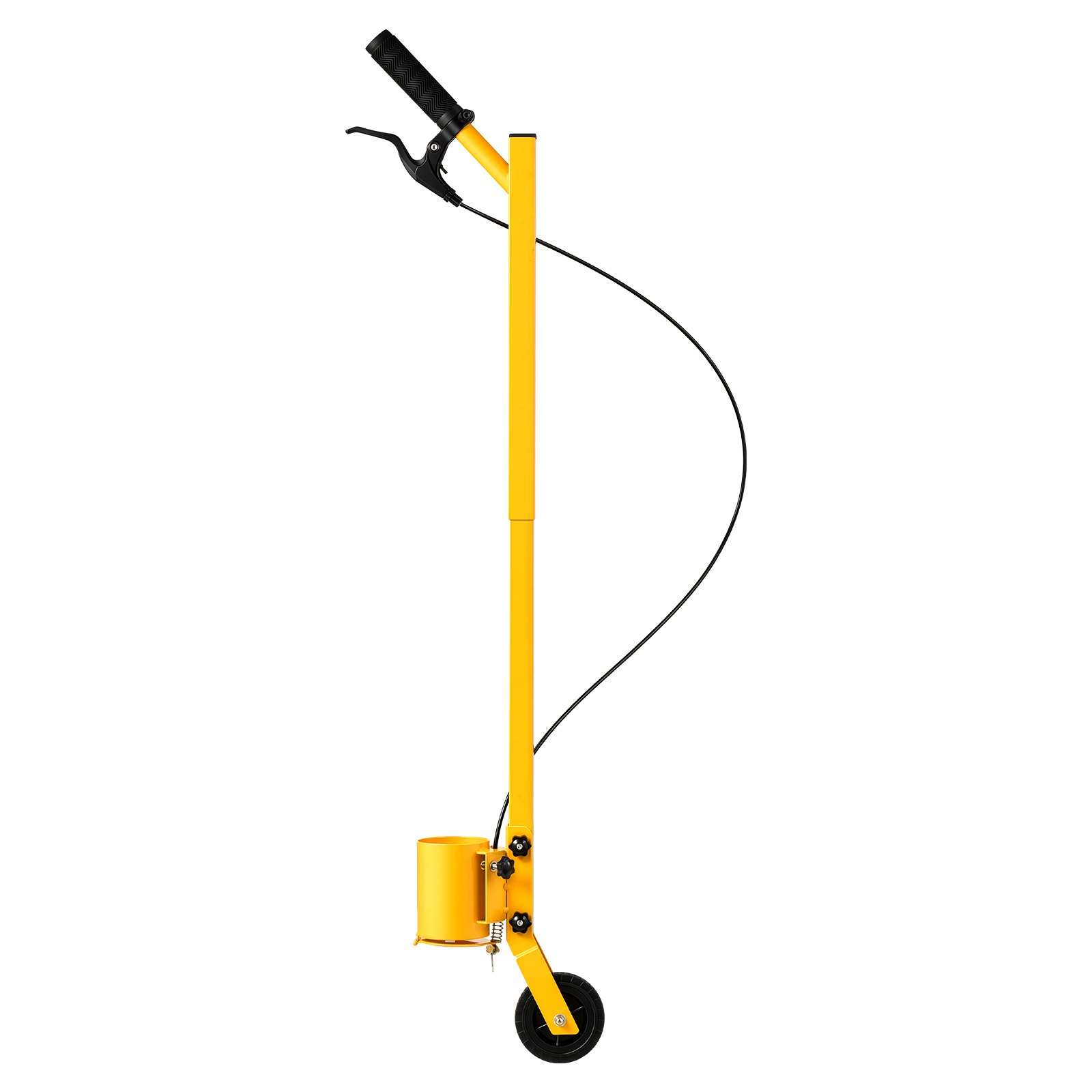 VEVOR Striping Line Painting Wand Heavy-Duty Wheel Marking Paint Wand, For Ground Marking, Parking Lot and Field, Lightweight and Easy to Push, Compatible with Inverted Striping Paint, Yellow