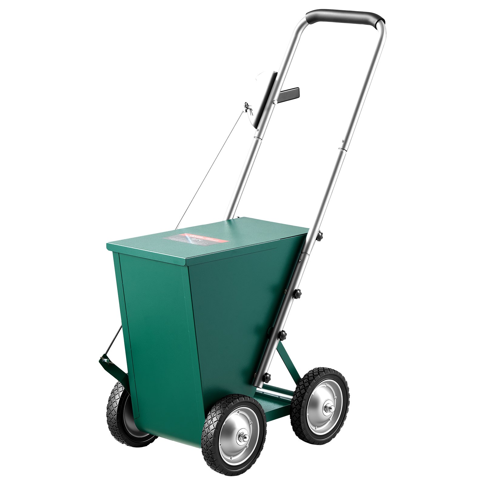 VEVOR Steel Dry Line Marker 22.7kg Powder Capacity Field Dry Line Chalker, For Standard Fields, 50-100 mm Adjustable Line Width, with 4 Heavy-Duty Wheels, Clear Even Marking, Easy One-Person Pushing