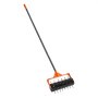 VEVOR Rolling Lawn Aerator, 15 in Manual Push Aerator Roller with 42 Spikes & 60 in Long Handle, Fillable Drum for Added Weight, Heavy-Duty Lawn Soil Penetrator for Garden Yard Compacted Soils