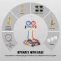VEVOR ac gauge set with hoses, adapters, quick coupler, can tap, fittings, and gasket.