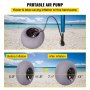 VEVOR plážové balónové kolesá, 13" náhradné pieskové pneumatiky, TPU pneumatiky pre kajak, kanoe a buggy s bezplatnou vzduchovou pumpou, 2 balenie