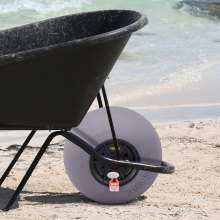 VEVOR Beach Balloon Wheels, 13" Replacement Sand Tires, TPU Cart Tires for Kayak Dolly, Canoe Cart and Buggy w/ Free Air Pump, 2-Pack