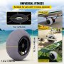 VEVOR Beach Balloon Wheels, 15.7" Replacement Sand Tires, TPU Cart Tires for Kayak Dolly, Canoe Cart and Buggy w/ Free Air Pump, 2-Pack