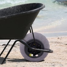 Rodas de balão de praia VEVOR, pneus de areia de reposição de 15,7", pneus de carrinho TPU para carrinho de caiaque, carrinho de canoa e buggy com bomba de ar grátis, pacote com 2
