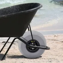 VEVOR Beach Balloon Wheels, 9" Replacement Sand Tires, PVC Cart Tires for Kayak Dolly, Canoe Cart and Buggy w/Free Air Pump, 2-Pack