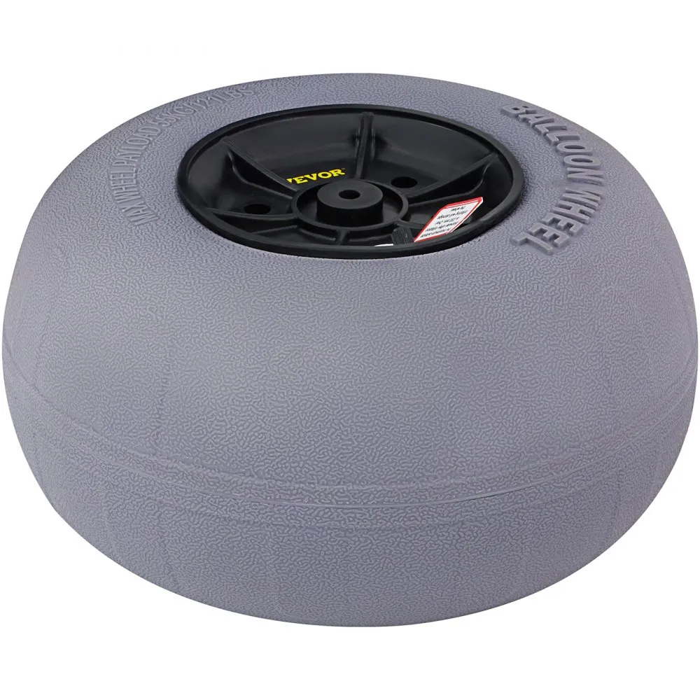 gray VEVOR beach balloon wheel with black hub and textured surface