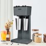 VEVOR Milkshake Machine, 375W x 2 Milkshake Maker Mixer, Dual Head Drink Mixer Blender Machine, 3-Speed Milkshake Blender with 2 x 820ml Stainless Steel Cup for Commercial