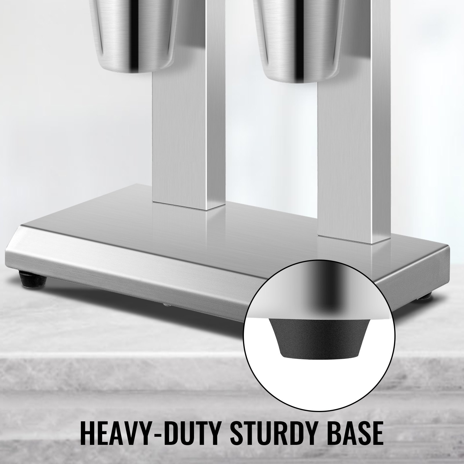 VEVOR Milkshake Maker Milkshake Machine Double Head Malt Maker Stainless Steel