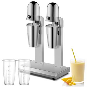 VEVOR Milkshake Maker, Double-Head Milkshake Machine, 560W Milkshake Mixer,  Malt Maker with 800ml Cups (Stainless Steel/PC), 2-Speed Electric Milk Shake  Machine, 36000RPM Drink Mixer, Stainless Steel