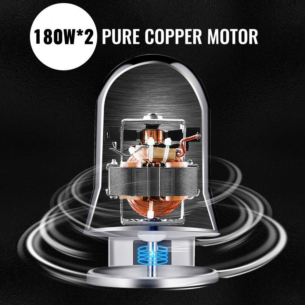 VEVOR Batidora, Batidora de Doble Cabezal, Batidora de Batido de 560 W, Malta con Tazas de 800 ml (Acero Inoxidable/PC), Batidora de Leche Eléctrica de 2 Velocidades, Batidora de Bebidas de 36000 RPM, Acero Inoxidable