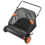 VEVOR Push Lawn Sweeper, 76.2 cm Leaf & Grass Collector with 12 cu. ft. Hopper Bag, Adjustable Brush Height & Spinning Brushes, Heavy Duty Yard Sweeper with Rubber Wheels for Leaves Grass Cleanup