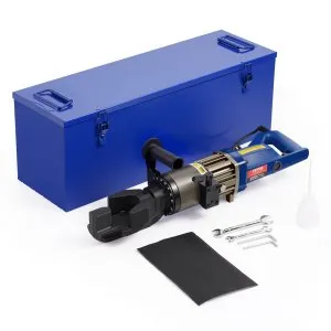 VEVOR Electric Hydraulic Rebar Bender, 1500W Portable Rebar Bending Machine, Bending up to 3/4 Inch #6 (6-20mm) within 4 Seconds, High Power Steel Rebar Bender w/ Tool Case Oil Can,Black Blue RN-22 | VEVOR US