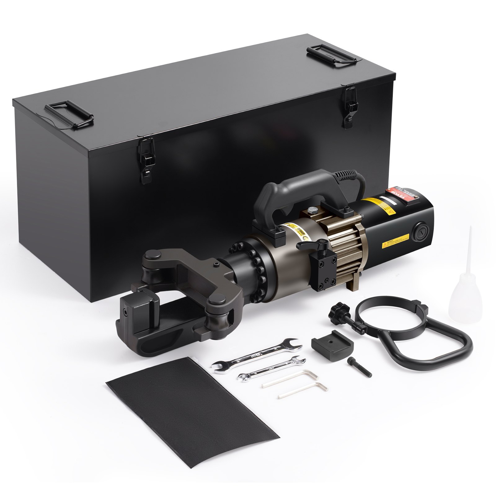 VEVOR Electric Hydraulic Rebar Bender, 2000W Portable Rebar Bending Machine, Bending up to 1.26 Inch (20-32mm) within 5 Seconds, High Power Steel Rebar Bender w/ Tool Case Oil Can,Black NRB-32