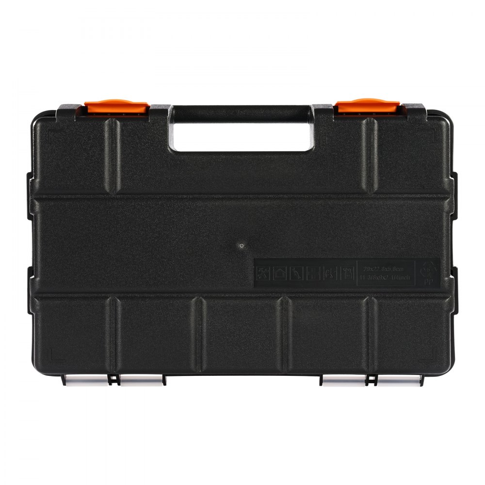 VEVOR 3-Pack Small Parts Organizer, 21 Compartments Tools Organizer Box with Removable Dividers, High-Quality PP Hardware Storage Box with Safety Latch & Portable Handle for Nuts, Bolts, Screws, Nails