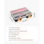 VEVOR 3-Pack Small Parts Organizer, 21 Compartments Tools Organizer Box with Removable Dividers, High-Quality PP Hardware Storage Box with Safety Latch & Portable Handle for Nuts, Bolts, Screws, Nails