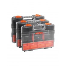 STANLEY SORTMASTER 12-Compartment Tool Organiser, Seal-Tight Professional Tool Organiser With Removable Compartments, For Small Parts And Tool Storage, 1-94-745