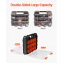 Two-sided！Small Parts Organizer 34-Compartment Double-Sided PP Hardware Organizer Box