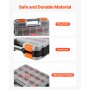 Two-sided！Small Parts Organizer 34-Compartment Double-Sided PP Hardware Organizer Box