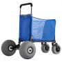 VEVOR Beach Cart with Large Wheels for Sand, 75kg Load Capacity, Heavy Duty Folding Beach Wagon with 300 mm Balloon Wheels, Storage Bag, 845-1140 mm Adjustable Height, Dolly for Camping Fishing Garden