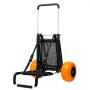 VEVOR Beach Dolly with Big Wheels for Sand, 29.9" x 15.4" Cargo Deck, w/ 12" Solid Wheels, 165LBS Loading Capacity Folding Sand Cart & 27" to 44.7" Adjustable Height, Heavy Duty Cart for Beach