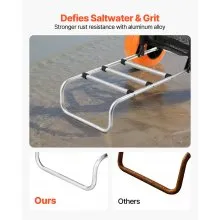 VEVOR Beach Dolly with Big Wheels for Sand, 29.9" x 15.4" Cargo Deck, w/ 12" Solid Wheels, 165LBS Loading Capacity Folding Sand Cart & 27" to 44.7" Adjustable Height, Heavy Duty Cart for Beach