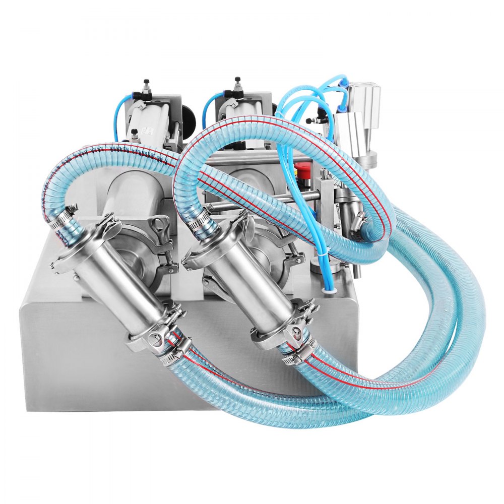 VEVOR 100-1000ml Pneumatic Liquid Filling Machine Two Nozzles Bottle Filler for Liquid Juice Filler for Liquid