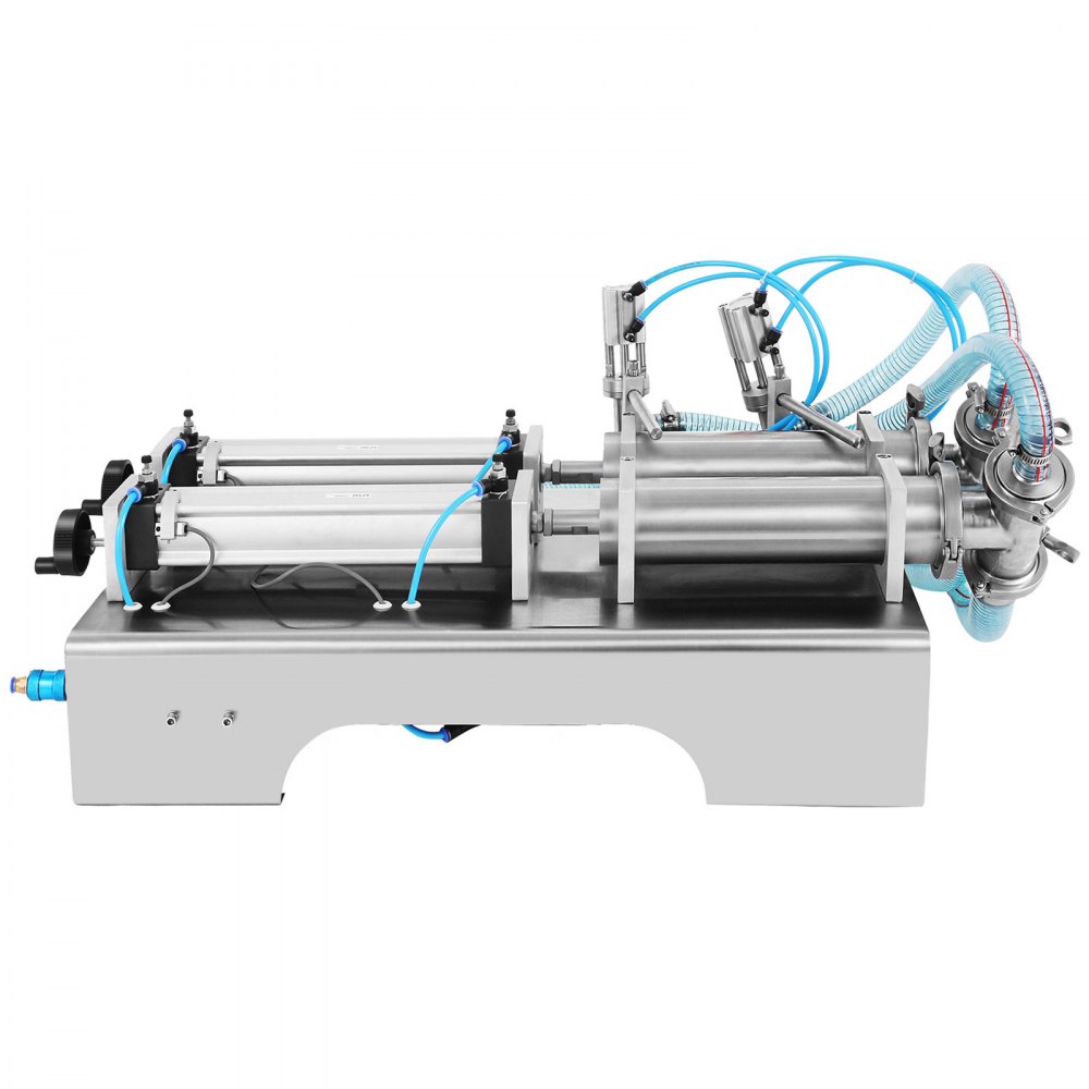VEVOR 100-1000ml Pneumatic Liquid Filling Machine Two Nozzles Bottle Filler for Liquid Juice Filler for Liquid