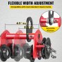 VEVOR Geared Trolley, 1T Overhead Geared Beam Trolley Hoist Lifing Tackle 65-95mm Width with Chain Hoist Lifting Straightaway