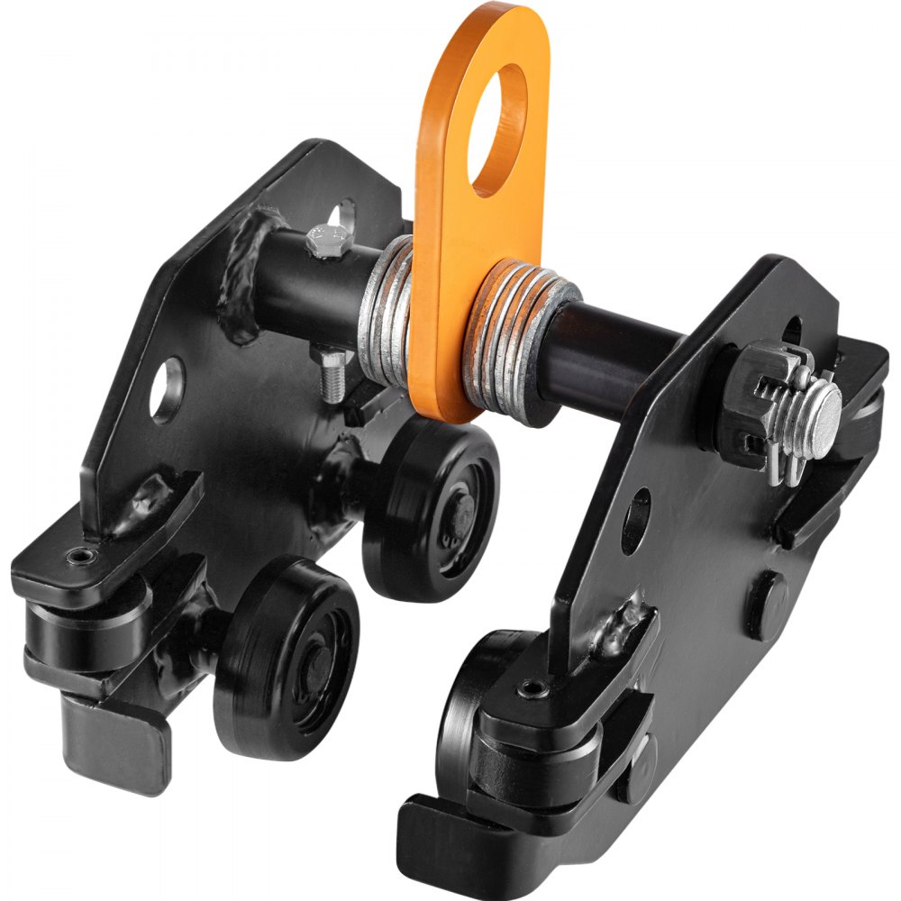 Carro de viga VEVOR de 1100 libras/0,5 toneladas de capacidad con rodillos guía laterales de 1,6"-3,3" de ancho ajustable
