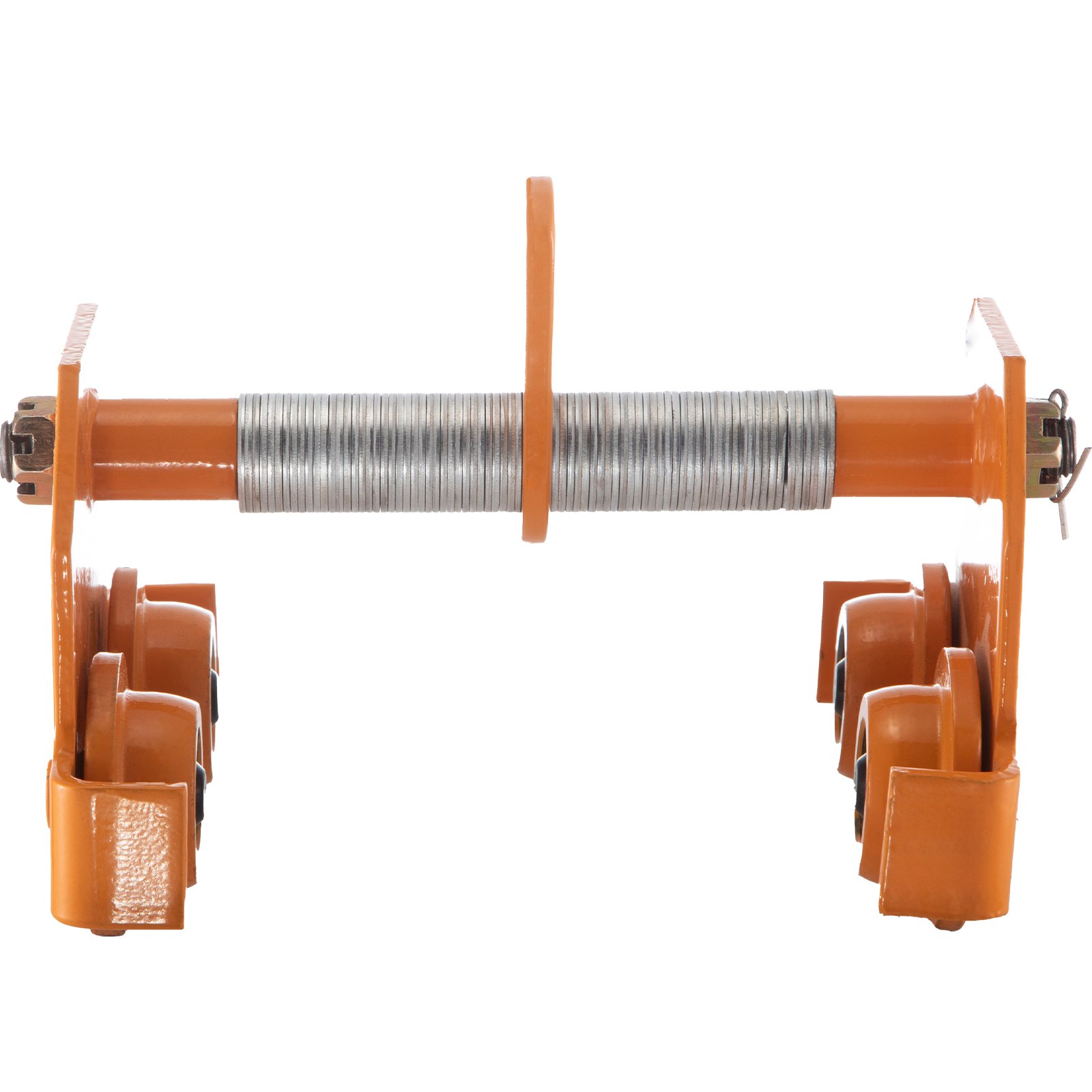 VEVOR manuell vogn, 11000LBS/5 tonn belastningskapasitet bjelkevogn, 4,5-8 tommer justerbar bredde skyvebjelke, belterullevogn Pulverlakkering med doble hjul Garasjeløfter for rett buet I-bjelke