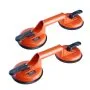VEVOR glass suction cup with dual orange suction pads and included blue anti-slip gloves.