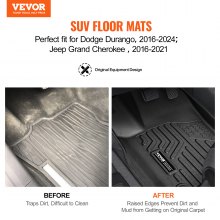 Tapis de sol pour automobile VEVOR compatibles avec Dodge Durango/Jeep Grand Cherokee 2016-2024