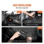 VEVOR Automotive Floor Mats, Fits for Tesla Model Y 2021-2024, 3 pcs Front and 2nd Row Liners, All Weather Custom Fit TPE Vehicle Floor Mats, Easy to Clean and Secure Floor Liners for SUV, Black