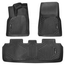 VEVOR Automotive Floor Mats Fits for Tesla Model Y 2021-2024 3 pcs TPE Liners