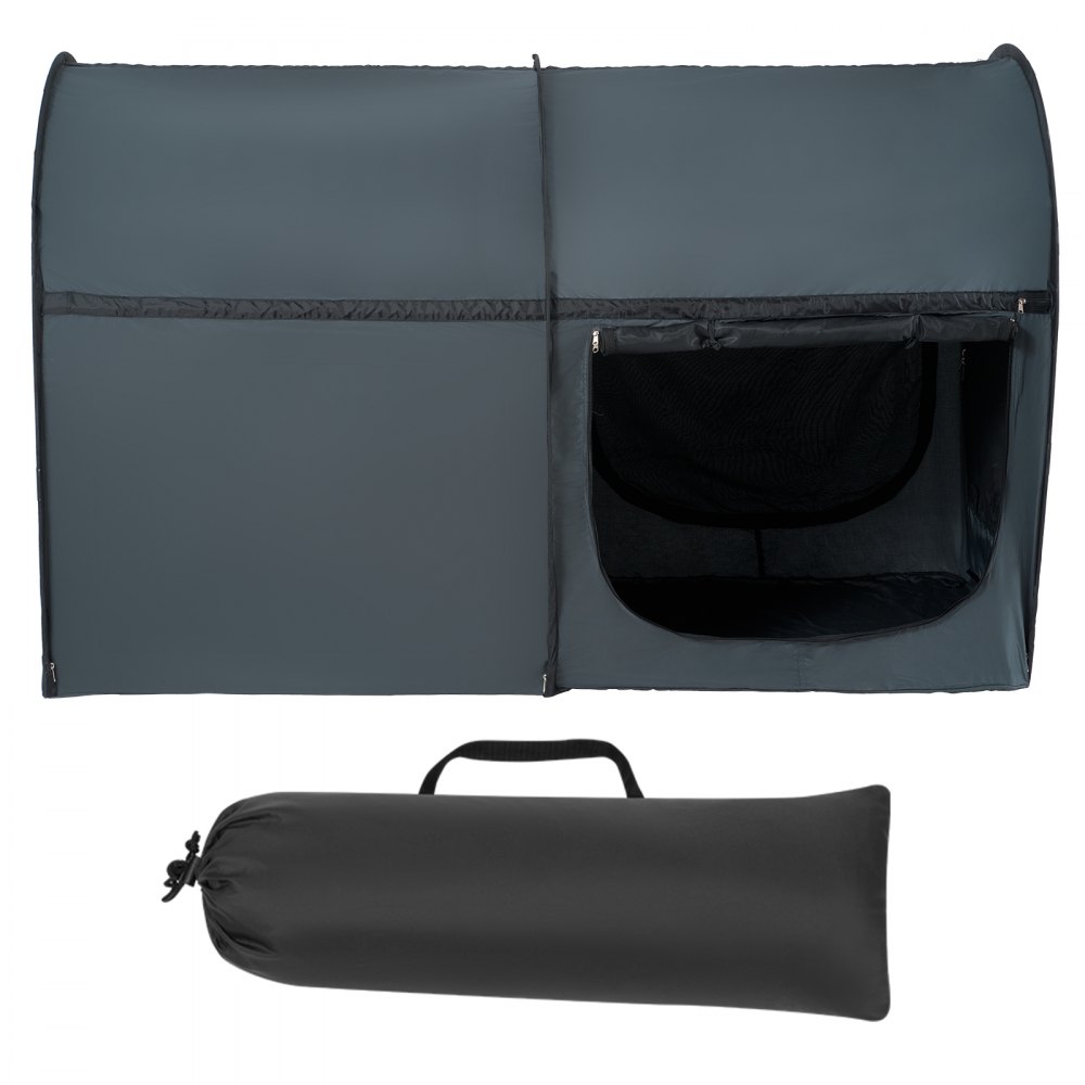 VEVOR 4 Doors Bed Tent Breathable Tent Light Blackout with 0.28 in Fiber Poles 190x99x119cm