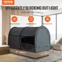 VEVOR 4 Doors Bed Tent Breathable Tent Light Blackout with 0.28 in Fiber Poles