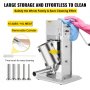 VEVOR Manual Sausage Stuffer Maker 10L Capacity Two Speed Vertical Meat Filler Stainless Steel with 5 Stuffing Nozzles, Commercial and Home Use