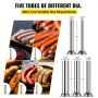 VEVOR Manual Sausage Stuffer Maker 3L Capacity Two Speed Vertical Meat Filler Stainless Steel with 5 Stuffing Nozzles, Commercial and Home Use