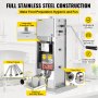 VEVOR Manual Sausage Stuffer Maker 5L Capacity Two Speed Vertical Meat Filler Stainless Steel with 5 Stuffing Tubes, Commercial and Home Use