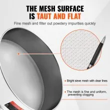 VEVOR Flour Sieve Fine Mesh Stainless Steel 150 Mesh Flour Sifter for Baking