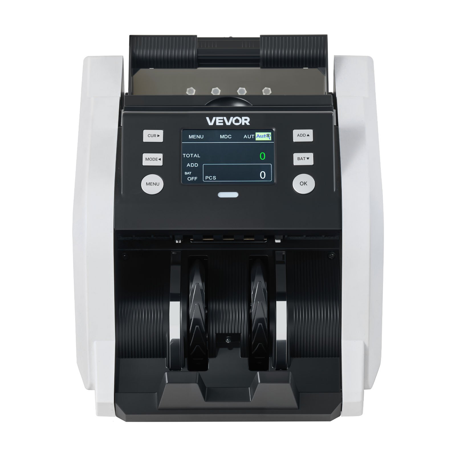 VEVOR Money Counter Machine, 1200 Notes/Minute, Cash Counter with Value Count, UV/MG/IR/DD/DBL/HLF/CHN Counterfeit Detection, TFT Display, Money Counting Machine Mixed Denomination for Dollar and Euro