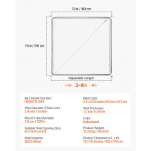 Chain Link Fence Gate Fit 3x4 ft Garden Fence Gate Adjustable Post Not Included