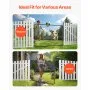 VEVOR Chain Link Fence Gate, 72 x 48 in, Adjustable Chain Link Fence Panel, Fit 2.2-6 ft (W) x 6 ft (H) Garden Fence Gate Opening, Fencing Gate with Plastic Coating, for Farm Black, Posts Not Included