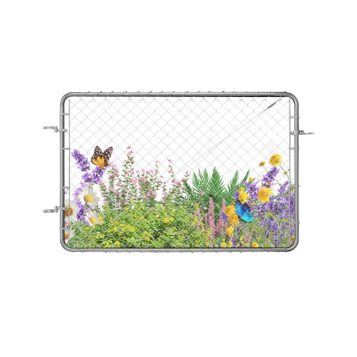 VEVOR Chain Link Fence Gate Fit 2.2-6 ft x 6 ft Garden Gate Posts Not Included