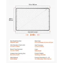 Chain Link Fence Gate Fit 2.2-6 ft x 6 ft Yard Garden Gate Posts Not Included