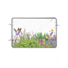 Chain Link Fence Gate Fit 2.2-6 ft x 6 ft Yard Garden Gate Posts Not Included