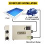 VEVOR Elektrisk SPA-vannvarmer 5,5KW 220V 50-60HZ Digital SPA-varmer med justerbar temperaturkontroll for svømmebasseng og varme badekar Selvmodulerende kontrollbasseng SPA-varmer